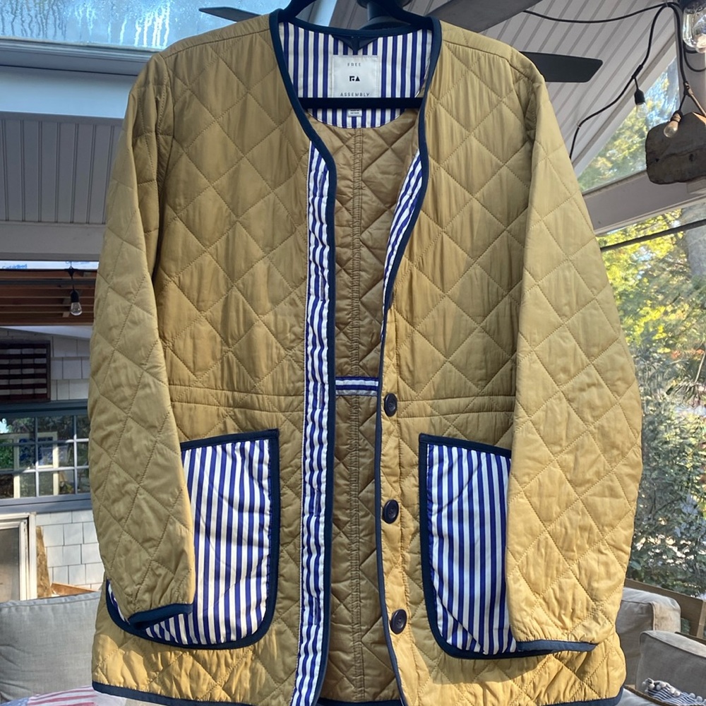 Free Assembly cool striped barn jacket with waist cords